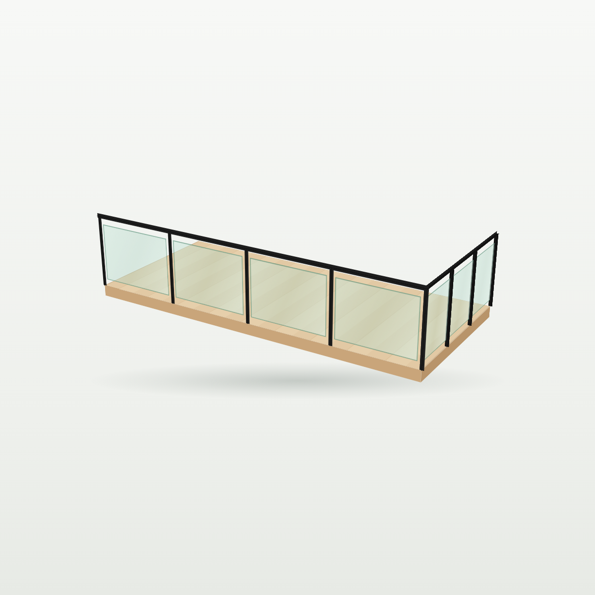 Aluminiumräcke AC4040 1 Aluminiumräcke AC4040 – måttanpassat, 3D-vy