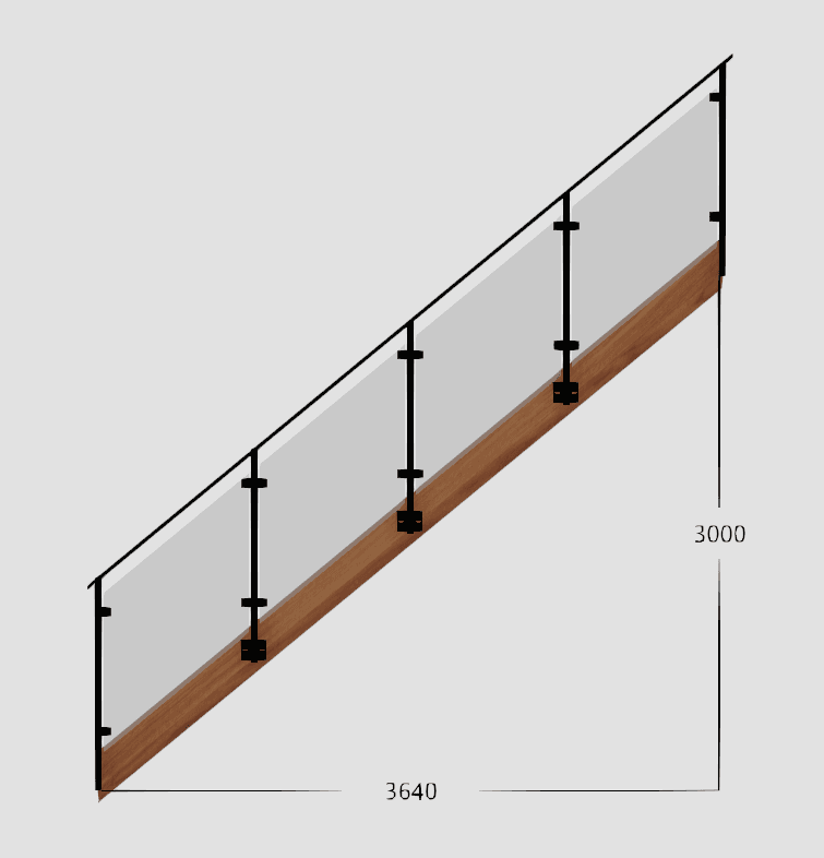 Aluminium räcke AC4040 Trapp 1 Aluminium räcke AC4040 Trapp