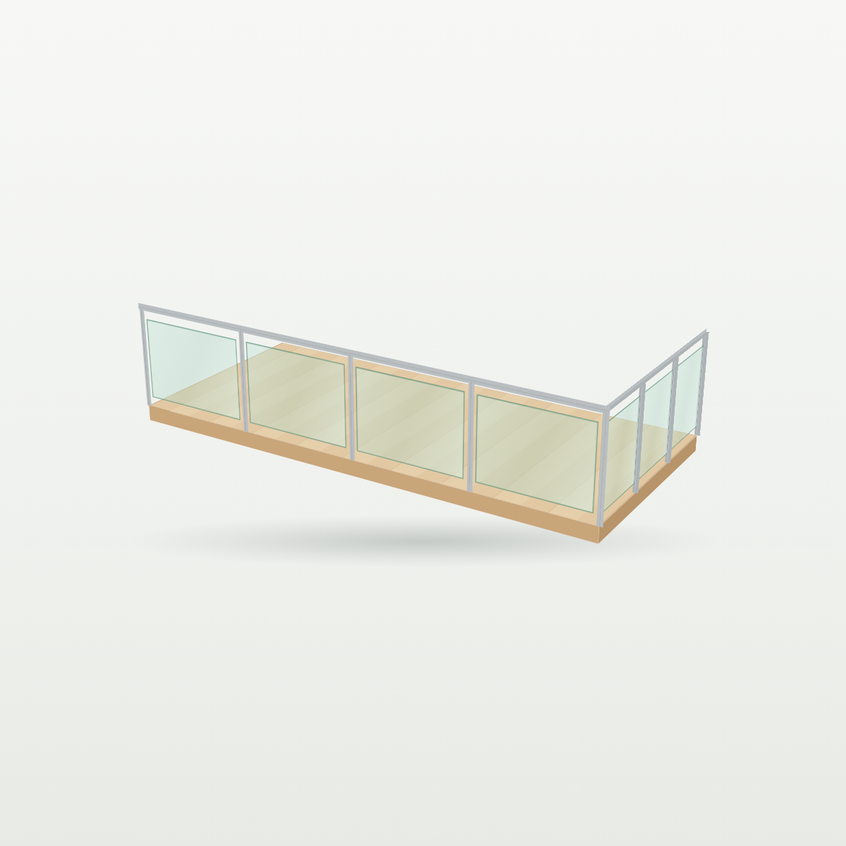 Q-Railing 316 1 Q-Railing 316 – måttanpassat, 3D-vy